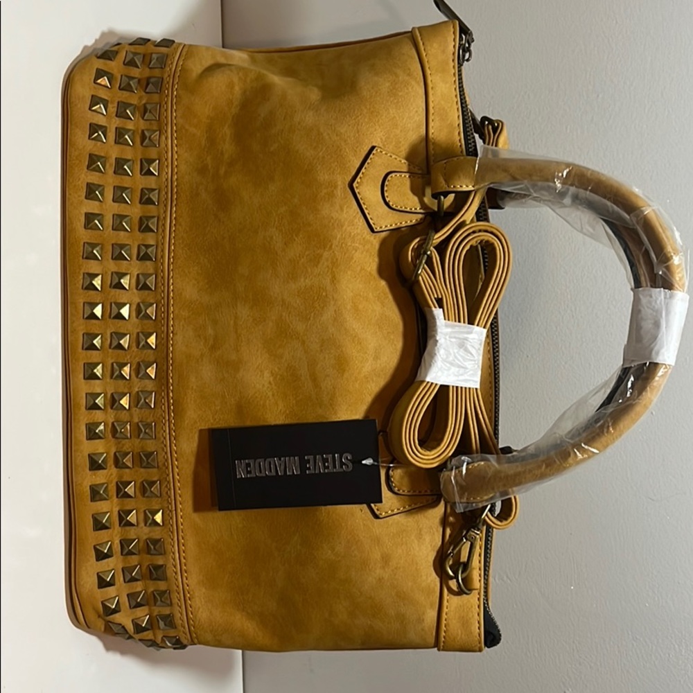 Mustard/Cognac Studded Steve Madden Purse
